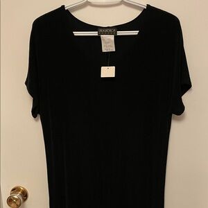 Nwt’s Women’s Vintage Linda Lundstrom Black Maxi Dress Size Large